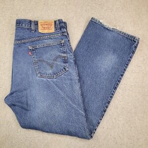 Vintage Levis Jeans Mens 42x32 Worn Blue Denim 517 Bootcut Y2K 2000s